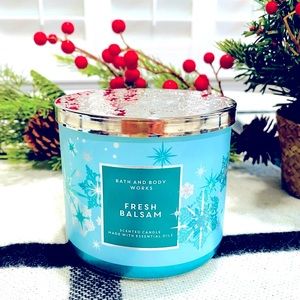 🎄 Fresh Balsam Bath & Body Works 3 Wick Candle